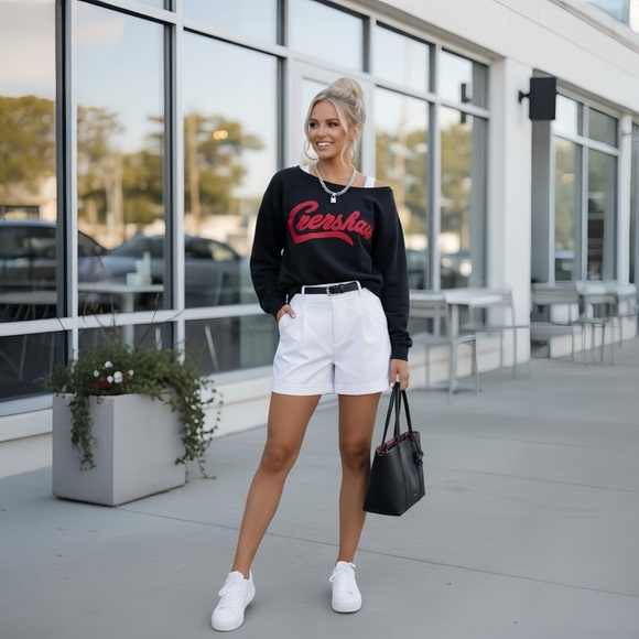 The Marathon Clothing Tops - The Marathon Clothing Black and Red Sweatshirt